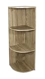 Iris Ohyama Eck-Holzbücherregal, 3 Etagen, Aschbraun, Vielseitig, Modular,...