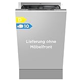 Midea MDWEB1014K Spülmaschine Vollintegriert 45 cm, 10 Maßgedecke, 8...