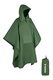 TOMSHOO Regenponcho für Herren, Regencape, Wander-Poncho, Fahrradponcho,...