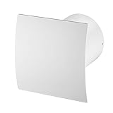 Super Leise Badlüfter mit weiß Front, Wand-Ventilator Ø 100 Kugellager...