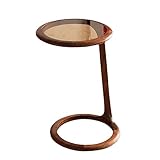 huanglyc-232 Beistelltisch Round Side Table, Solid Wood Coffee Table End...