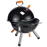 KUGELGRILL MINI IN SCHWARZ PICKNICKGRILL TISCHGRILL CAMPINGGRILL PICKNICK -...