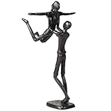 Supaway Gusseisen Paar Figur Statue Mann Frau Schwarz Abstrakte Figuren...