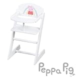 roba Puppenhochstuhl Peppa Pig mit Essbrett - Stuhl für Babypuppen - Holz...