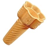 Bazko Waffelbecher mit Verzierung | halbsüße Eiswaffeln 10 cm / 6,2 cm |...