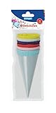 Stylex 47163 - Dekotüten, kleine Schultüten, 6 Stück farbig sortiert,...