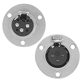 ASAKKURA 2 Stück 3 Polige Weibliche Einbaubuchsen aus Zinklegierung für...