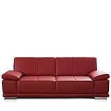 CAVADORE 3-Sitzer Sofa Corianne / Echtledercouch im modernen Design / Mit...