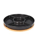 HOMLA Fincan Moderne Servierplatte Rund 6-teilig - Auffallendes Design...
