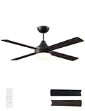 CJOY Deckenventilator mit Beleuchtung Dimmbar, 122cm Deckenventilator mit...
