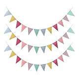 Wimpelkette Outdoor,3 Stück Pack Wimpelkette Stoff ,Wimpel Girlande...