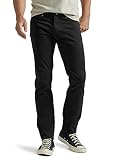 Lee Herren Extreme Motion Slim Straight Jeans, Schwarz, 32W / 32L