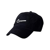 Nike Unisex Heritage 86 Essential Swoosh Cap, Schwarz, S-L EU