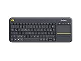 Logitech K400 Plus Kabellose Touch-TV-Tastatur mit integriertem Touchpad,...