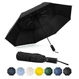 SoulRain Reise-Regenschirm, winddichter und kompakter Regenschirm für...
