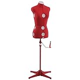 SINGER Schneiderpuppe Kunststoff/Stoff Schaumstoff weiß/rot 42,5 x 22,5 x...