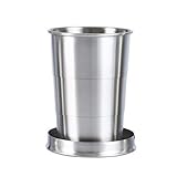 Vocdikficy Tragbarer, Faltbarer Becher für Unterwegs im Freien,...
