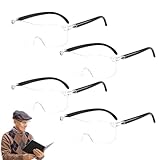 4 Stück Lupenbrille,Vergrößerungsbrille,Brillenlupe,Lese...