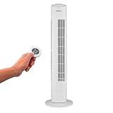 MEDION E11 TF Turmventilator mit Fernbedienung (3 Geschwindigkeitsstufen,...