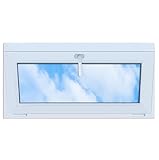 LORAC | Kunststofffenster weiß 1000x500mm, 100x50cm, kippbar,...