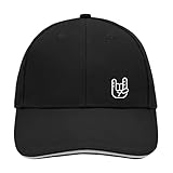 Huuraa Cappy Mütze Pommesgabel Hand Unisex Kappe Größe Black/Light Grey...