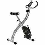 HOMCOM Heimtrainer X-Bike Fahrradtrainer mit 8 stufig einstellbarem...