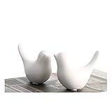 Insiswiner Kleintierstatuen, Keramik, Dekoration, weiße Vögel,...