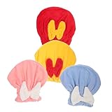 ULTECHNOVO 4 Stück Teiliges Mikrofaser-haarturban Großem Schleifendesign...