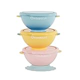 Badabulle Set mit 3 Funcolors Bowls, mit Deckel und 1 rutschfestem...