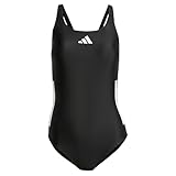 Adidas Damen 3 Stripes C-Back Swimsuit, Black/White, 38