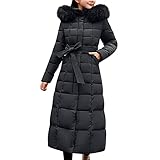 Damen Wintermantel Lang | Daunenmantel Elegant Winter Jacken für Damen...