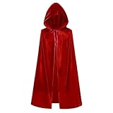 Clundoo Kinder Kapuzen Velvet Cloak Halloween, Kaputzenumhang für Kinder &...