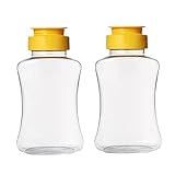 2pcs Honigspender 180 ml Clear Honey Spender Ölflasche Plastik...