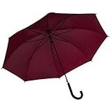Idena 50110 - Stockschirm in Bordeaux mit Durchmesser 100 cm, Regenschirm...