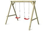 Gartenpirat Kinderschaukel Premium Holz Doppelschaukel Outdoor 2...