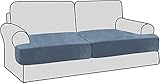 SPOUR Rutschfester 2-teiliger Sofa-T-Kissenbezug aus Stretch-Samt,...