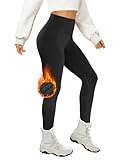 AMIYOYO Thermo Leggings Damen Gefütterte Thermoleggins für Winter High...