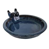 colourliving | Vogeltränke Winterfest rund 30 cm | Noble Keramik glasiert...
