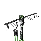 QLS Handels Skihalterung S3 Wand Skihalter für 4 Paare 83 cm Nordic...