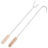 BESPORTBLE Holzgriff Fleischhaken Edelstahl 2 Stück Multifunktionaler...