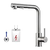 CECIPA Niederdruck Armatur Küche Ausziehbar, Wasserhahn Küche 3...