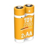 ANSMANN Akku Mignon AA, 2 Stück, 2650 mAh 1,2V NI-MH, wiederaufladbar,...