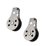 VANZACK 2 Stück Edelstahl Umlenkrolle mit Nylon Seilrolle...