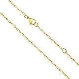 Goldkette Damen Ohne Anhänger 925 Silber Gold Ankerkette Kette Gold...