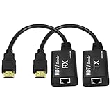 HDMI-Extender, HDMI-Stecker auf RJ45-Netzwerk-LAN-Extender, 60 m Konverter,...