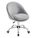 SONGMICS Homeoffice Stuhl, Schminkstuhl aus Baumwoll-Leinen-Mischgewebe,...