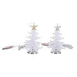 Homoyoyo 2 Stück USB LED Weihnachtsbaum Nachtlicht Tischlampe mit...