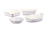 Le Creuset Heritage Backformen-Set aus Steingut, 4-teilig, Schalotte