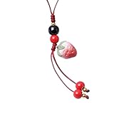 Rebellious Erdbeer-Handy-Armband, Keramik-Frucht-Anhänger-Charm für...