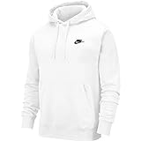 Nike Herren Sportswear Club Fleece Pullover Hoodie, White/White/Black, M